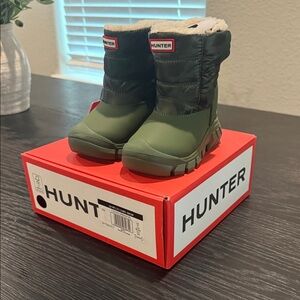 Hunter Kids Olive Green Rain Boots